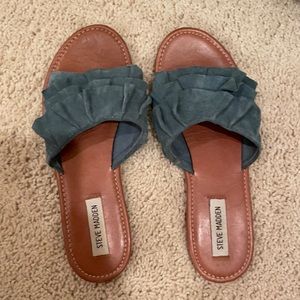 Steve Madden Blue Frill Sandals 8.5